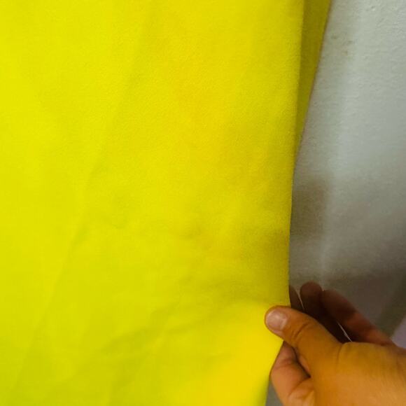 HALSTON Yellow Lil Crepe Strapless Overlay Side Zipper Jumpsuit Dress Size 2 - Picture 12 of 16